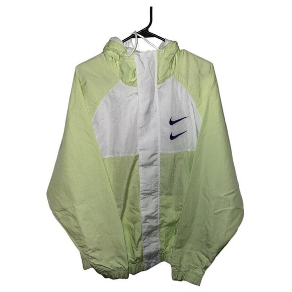 swoosh woven hooded jacket